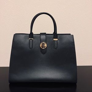 Lauren Ralph Lauren Charleston Saffiano Leather Tote Bag NWOT